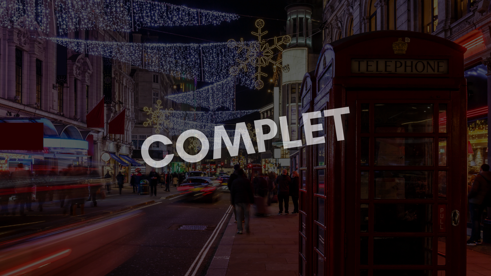 LONDRES EN QUARTIER LIBRE <br> LUNDI 22 DECEMBRE